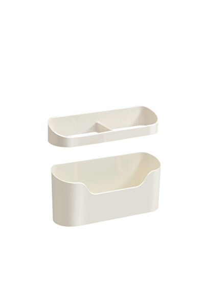 Choice رف تخزين مظلة ثنائي الطبقة، باب المنزل، غير مثقوب، مثبت على الحائط، با...