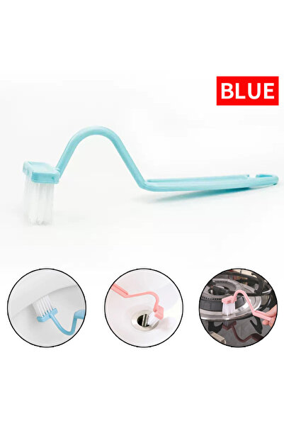 Choice 1 قطعة أزرق 1 قطعة فرشاة مرحاض منحنية فرشاة تنظيف المرحاض بمقبض طويل أ...