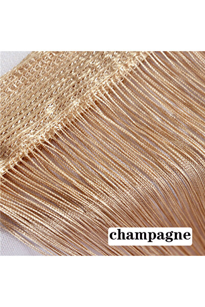 Choice 100CM X 200CM champagne 100CM X 200CM Thread Curtains Screen Ribbon String Divider Blind for Living