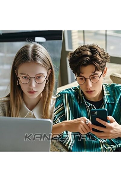 Generica KANASTAL Round Blue Light Blocking Glasses for Men Women, Hippie Style Vintage Shades Small Circle M