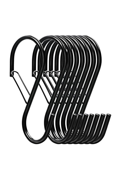 Choice 8Pcs 2-8Pcs 4Inch Large S Hooks with Safety Buckle Heavy Duty S Shaped...