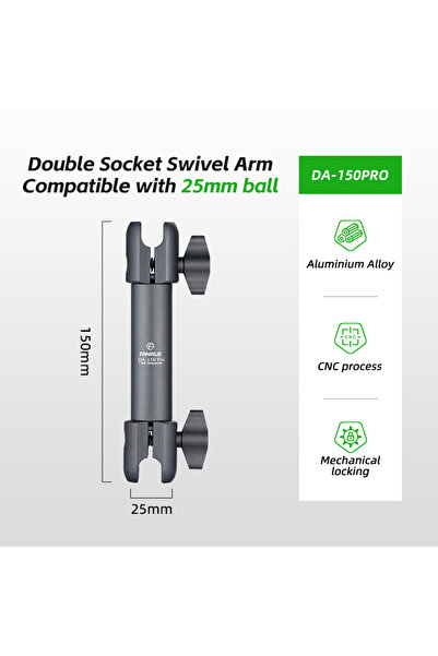Choice DA-150pro FANAUE 25mm ball head double joints can rotate independently...