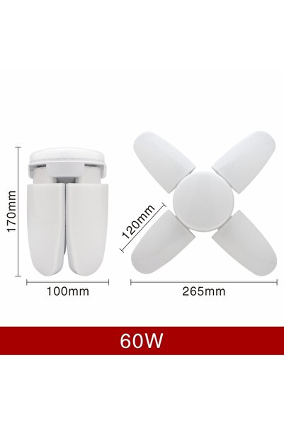 Choice AC 220V Cold white 60W E27 Folding Fan Bulb 24W 45W 60W LED Light Bulb AC 220V Foldable UFO Lamp 360
