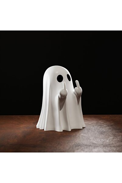 Choice تمثال شبح لطيف بإصبع أوسط أبيض، أشباح، تماثيل أشباح صغيرة مخيفة، ديكور...