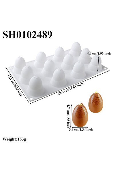 Choice قالب بيض من السيليكون على شكل بيضة عيد الفصح من ميبوم، 12 تجويفًا، قال...