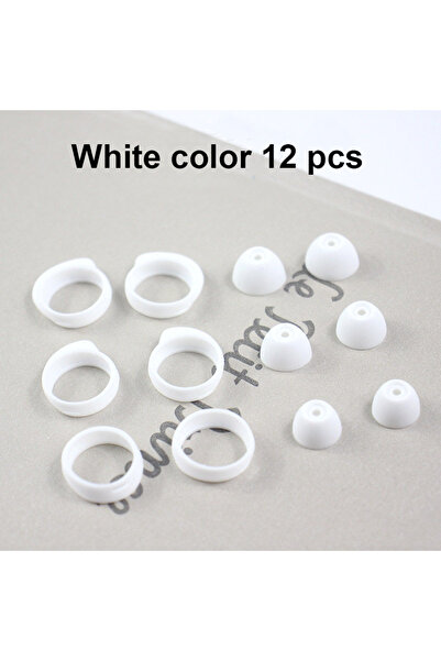 Choice علبة سيليكون بيضاء مكونة من 12 قطعة لسماعات الأذن R170/R175 Buds+ وساد...