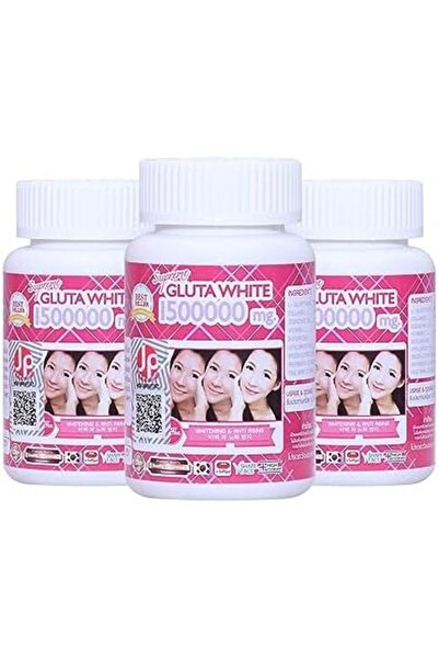JP Supreme Gluta White Dietary Supplement Tablets 1500000 mg for Skin Brightening, Moisturizer, Collage