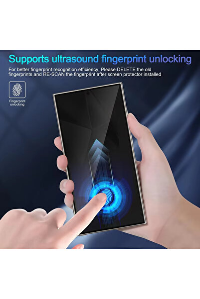 Choice1 فيلم زجاجي للحماية من التلصص 2 قطعة 1-2 قطعة لإلغاء قفل بصمة الإصبع لـ Samsung Galaxy S25 Ultra 5G S25Ul