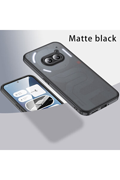 Choice حافظة Nothing Phone 2a سوداء غير لامعة ومتجمدة وشفافة من الكريستال الم...