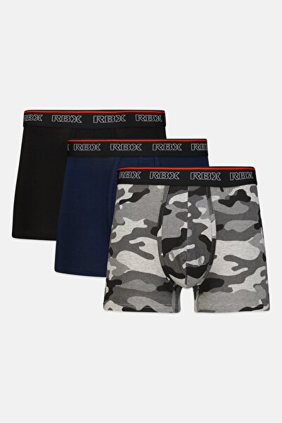 RBX Men 3 Pack Solid Underwear, Black/Navy/Grey Combo