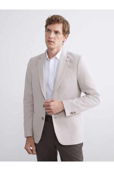 LC Waikiki Beige Slim Fit Men's Blazer Jacket