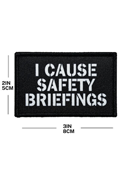 Choice1 أسود أنا أسبب إحاطات السلامة مضحكة رقعة، رقعة معنوية مطرزة مع قفل هوك...