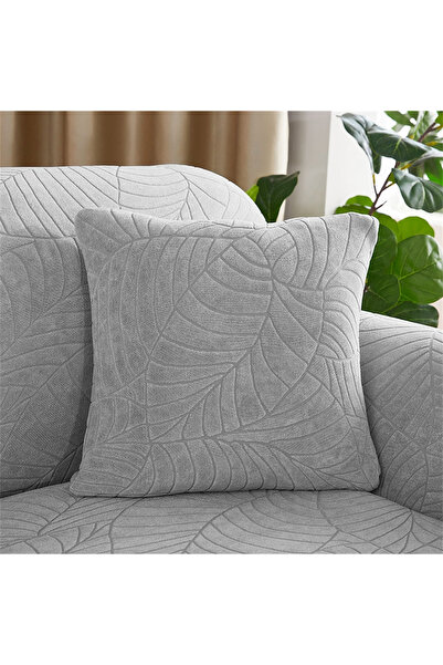 Choice 450*450 مم رمادي فاتح 45x45 سم غطاء وسادة جاكار مرن مقاوم للأوساخ، كرس...