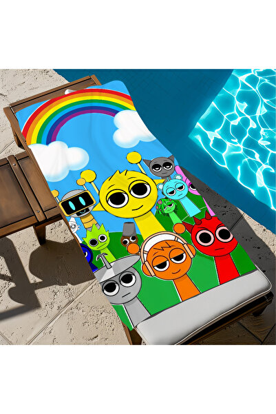 Miniso STJ40x70CM z5 New S-sprunki game K-kids Towel Beach Quick Dry Soft Poo...