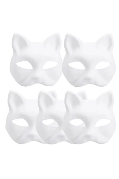 Choice1 10 قطع من أقنعة Therian، 5 قطع من أقنعة القطط البيضاء، أقنعة الهالوين...