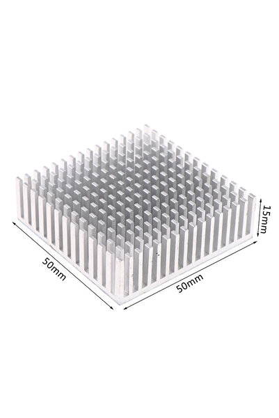 KOQZM لوحة تبريد من الألومنيوم جديدة باللون الأبيض مقاس 50*50*15 مم مبدد حرارة وحدة معالجة مركزية مبرد رقاقة IC