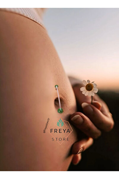 Freya Simli Yeşil Hamile Piercing 6-9 ay (4.5 cm)