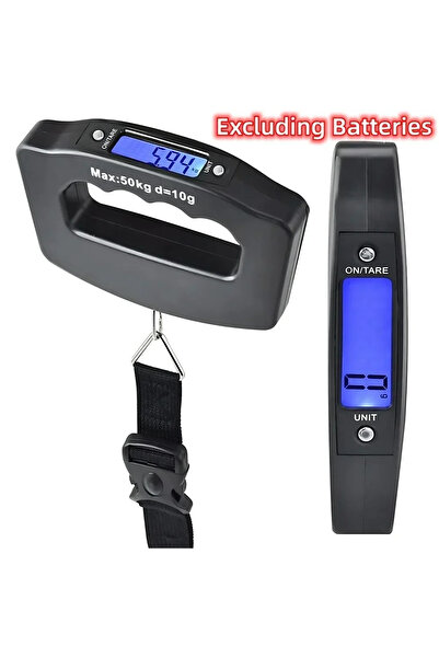 Choice1 نوع 2 حزام 1 قطعة 50 كجم/110 رطل ميزان محمول ميزان أمتعة رقمي بشاشة LCD ميزان حقيبة سفر بمقبض