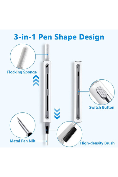 Choice 3 in 1 cleaner pen 4 Pairs Silicone Ear Tips & 2in1 Earphone Cleaner B...