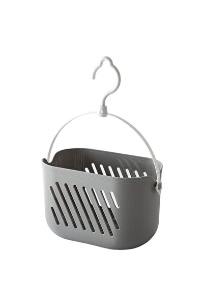 Choice Gray Plastic Hanging Basket Storage Bin Hanging Shower Caddy Organizer...