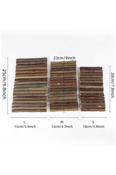 Choice S 20x10cm Dark Brown Random Color Small Pet Molar Willow Branch Rabbit Chew Toys Hamster Molar Suppl