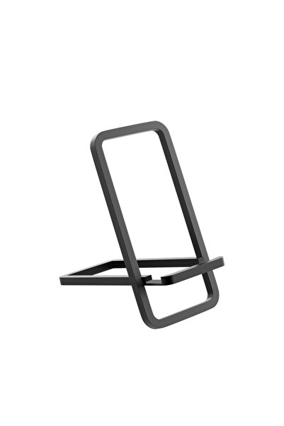 Choice حامل هاتف محمول أسود لسطح المكتب حامل كسول قابل للطي بجانب السرير داعم متعدد الوظائف للهواتف الذكية