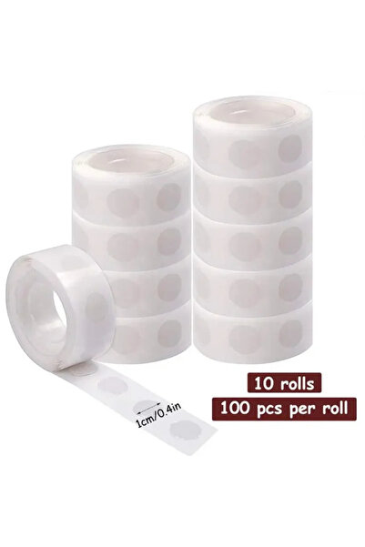Choice 1CM 10RollS 10RollS Double-sided Adhesive Dots Transparent Removable Balloon Adhesive Tape Glue For