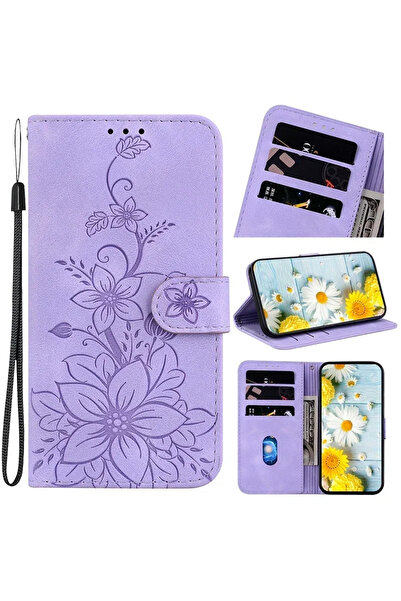 Choice حافظة هاتف جلدية مغناطيسية باللون الأرجواني لهاتف P30 LITE P10 P20 P30...