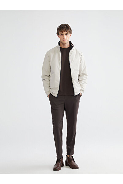 LC Waikiki Lacivert Standart Kalıp Dik Yaka Erkek Mont