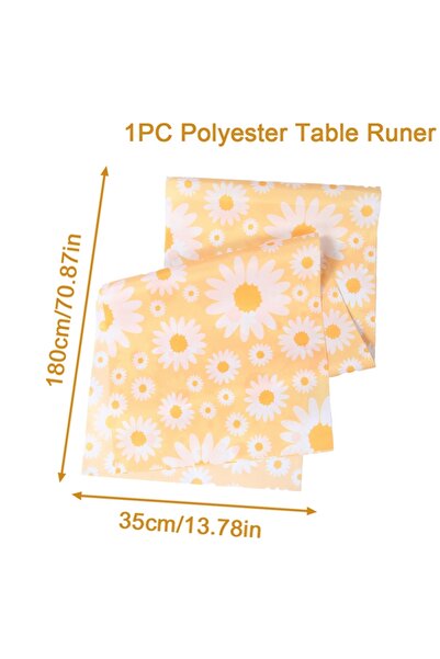 Choice 1 Daisy Table Runner Happy One Birthday Party Decorations Kids Favors Gifts Kitchen Dining Table Co.