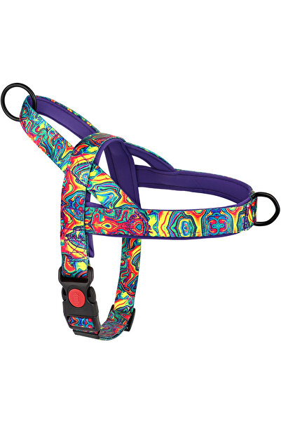 Choice L PURPLE حزام نايلون للكلاب بدون سحب حزام قوي للكلاب قابل للتعديل سترة...