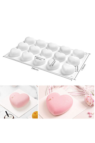 Choice 15 قالب سيليكون للحلويات على شكل قلب ثلاثي الأبعاد من الشوكولاتة، صيني...