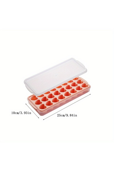 Choice1 1 pc red 1pc, Heart Shaped Ice Cube Tray, Flexible Food Grade Silicone Ice Cube Mold, Cute Love Ice