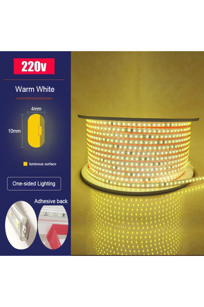 Choice شريط LED أبيض دافئ 10M 220V شريط LED مقاوم للماء شريط LED أبيض دافئ لل...