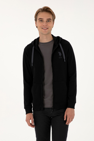 U.S. Polo Assn. Erkek Siyah Örme Hırka 50307765-VR046
