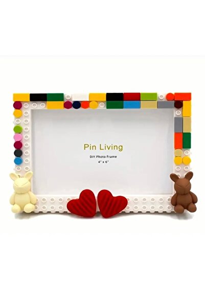 DIY Lego Tarzı Tavşan Figürlü Fotoğraf Çerçevesi – Sevgiliye Özel Hediye / İn...