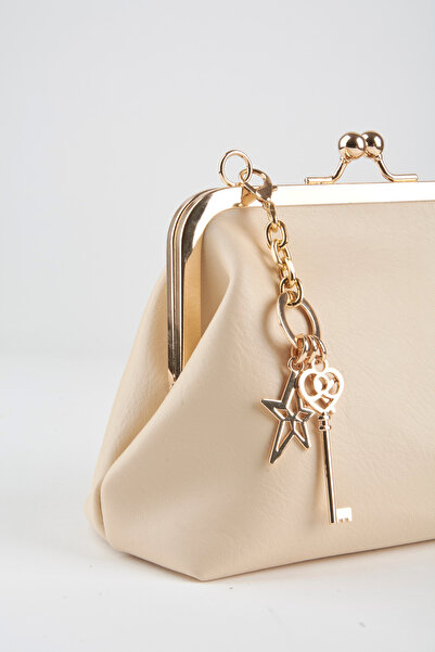 H&D COLLECTİON Women's Yellow Key Charm Gift Scholarship Closure Lined Handbag and Shoulder Bag