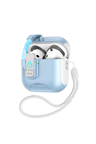 Choice لسماعات Airpods 4 غطاء أمان مغناطيسي أزرق لسماعات Airpods 4 حقيبة ANC ...