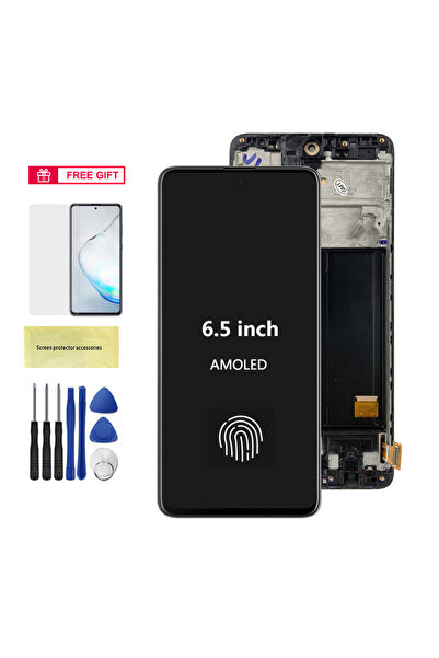 Choice5 شاشة LCD مقاس 6.5 بوصة مع إطار، متوافقة مع AMOLED، متوافقة مع A51 SM-...