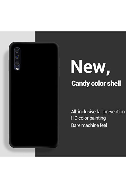 Choice17 غطاء خلفي ناعم من السيليكون السائل TPU لهاتف سامسونج A50 باللون الأس...