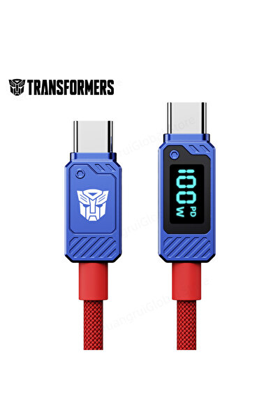 Choice 1M Blue 100W Transformers TF-A18 60W USB C إلى كابل من النوع C شاشة رق...
