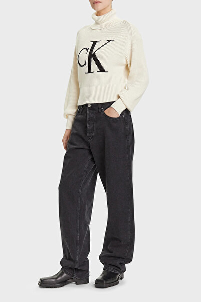 Calvin Klein % 100 Pamuk Loose Fit Balıkçı Yaka Logolu Kazak LV047D349G101 KAZAK LV047D349G 10