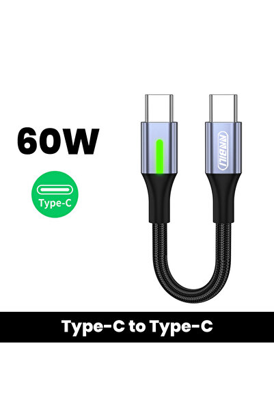 Choice كابل شحن سريع قصير من النوع C إلى USB-C بطول 0.25 متر وقوة 60 واط من NNBILI، متوفر بطول 0.25 متر و0.5 متر، مناسب لأجهزة iPhone 16 و15...