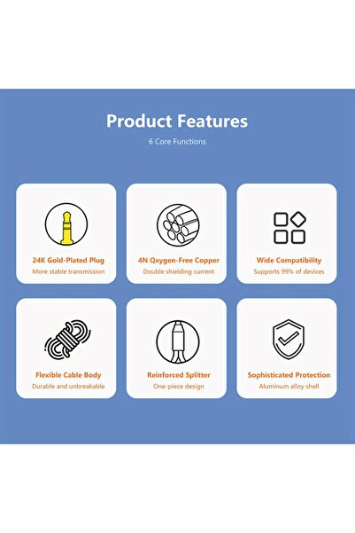 Choice كابل SUNKANDI RCA إلى 1/4 بوصة رمادي اللون بطول 5 أمتار، سلك توصيل مزدوج من TS إلى RCA مقاس 1/4 بوصة لاستقبال الصوت والفيديو