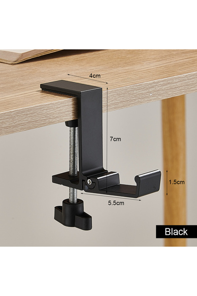 Choice حقيبة معلقة سوداء بدون ثقوب خطاف حقيبة معلقة بجانب مكتب الطالب قطعة أث...