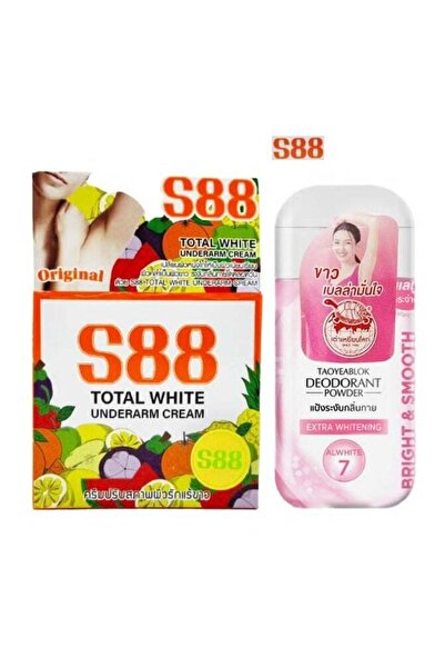 totalwhite مجموعة S88 الكاملة لتبييض البشرة كريم الإبط 35 جرام ومسحوق مزيل ال...