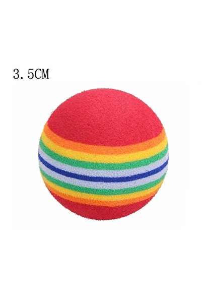 Choice 3.5 سم 10 قطع 10 قطع ملونة للقطط والقطط الصغيرة كرات لعب قوس قزح من ال...