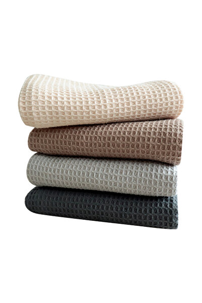 Choice 4 قطع بألوان متنوعة 4 قطع مناشف أطباق وافل، مناشف مطبخ منزلية عادية، ق...