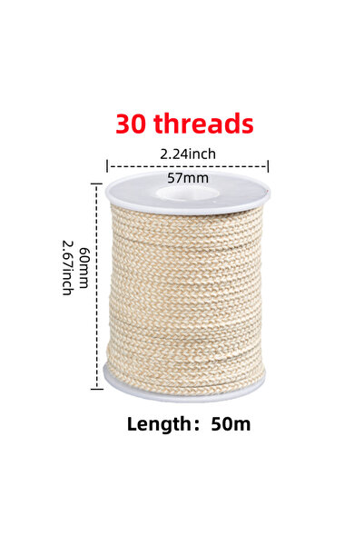 Choice 30 صديقة للبيئة 50 متر 50/61 متر فتيل شمعة قطني 21-45 خيط منخفض الدخان...
