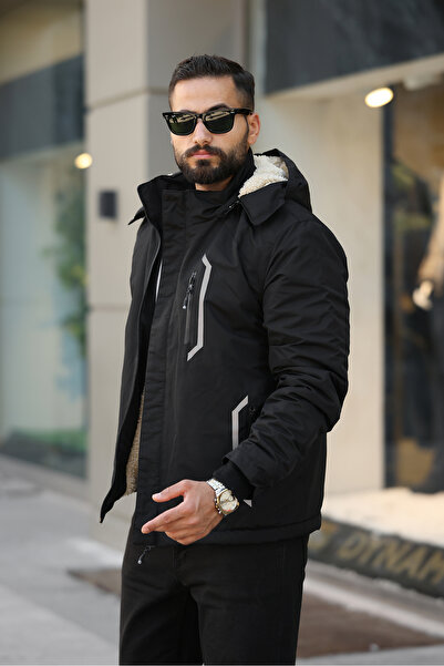 MRD SPORT Fur Inside Hooded Coat